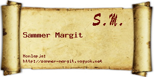 Sammer Margit névjegykártya