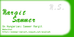 margit sammer business card